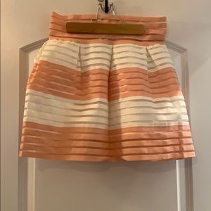 Short high waisted striped skirt